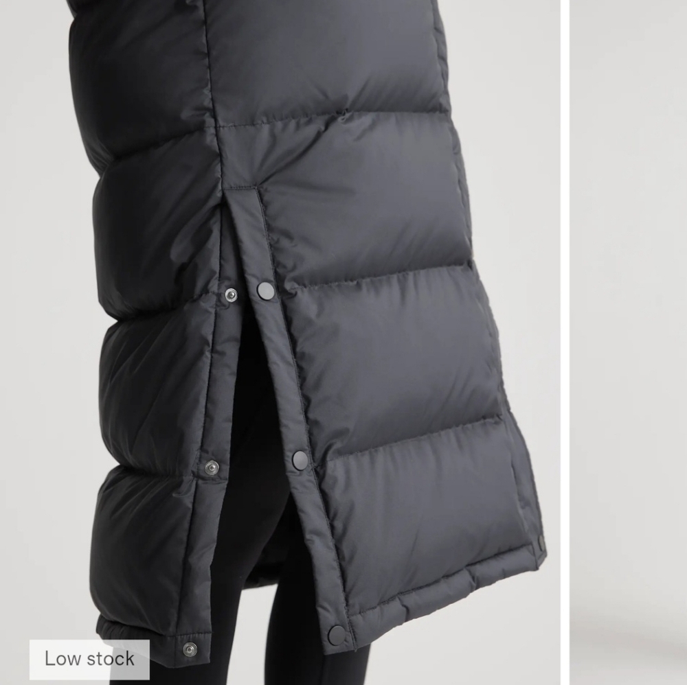 Quince Long Gray Puffer Jacket - Picture 3 of 5